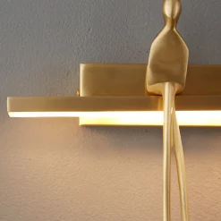 Lampa ścienna AMICI złota 31 cm