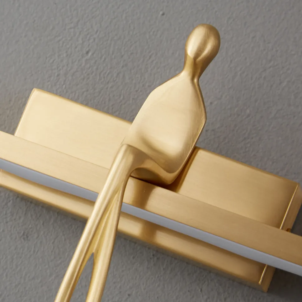 Lampa ścienna AMICI złota 31 cm