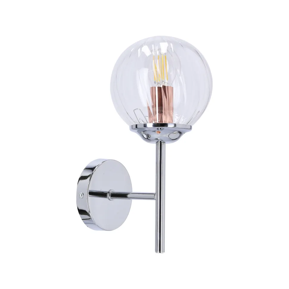 Lampa ścienna Best 1x40W E14 chrom+miedź