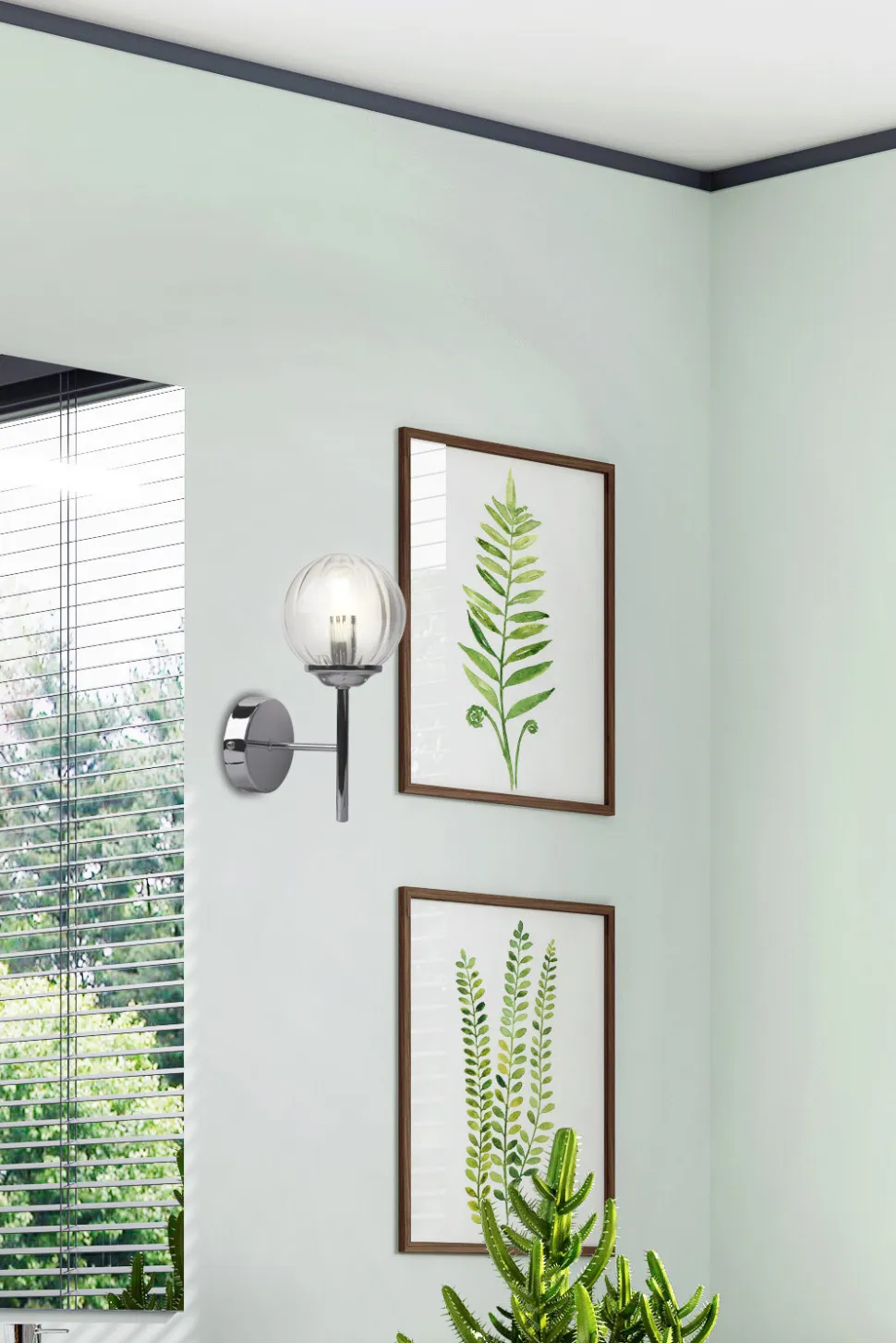 Lampa ścienna Best 1x40W E14 chrom+miedź