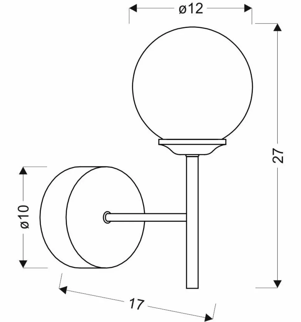 Lampa ścienna Best 1x40W E14 chrom+miedź