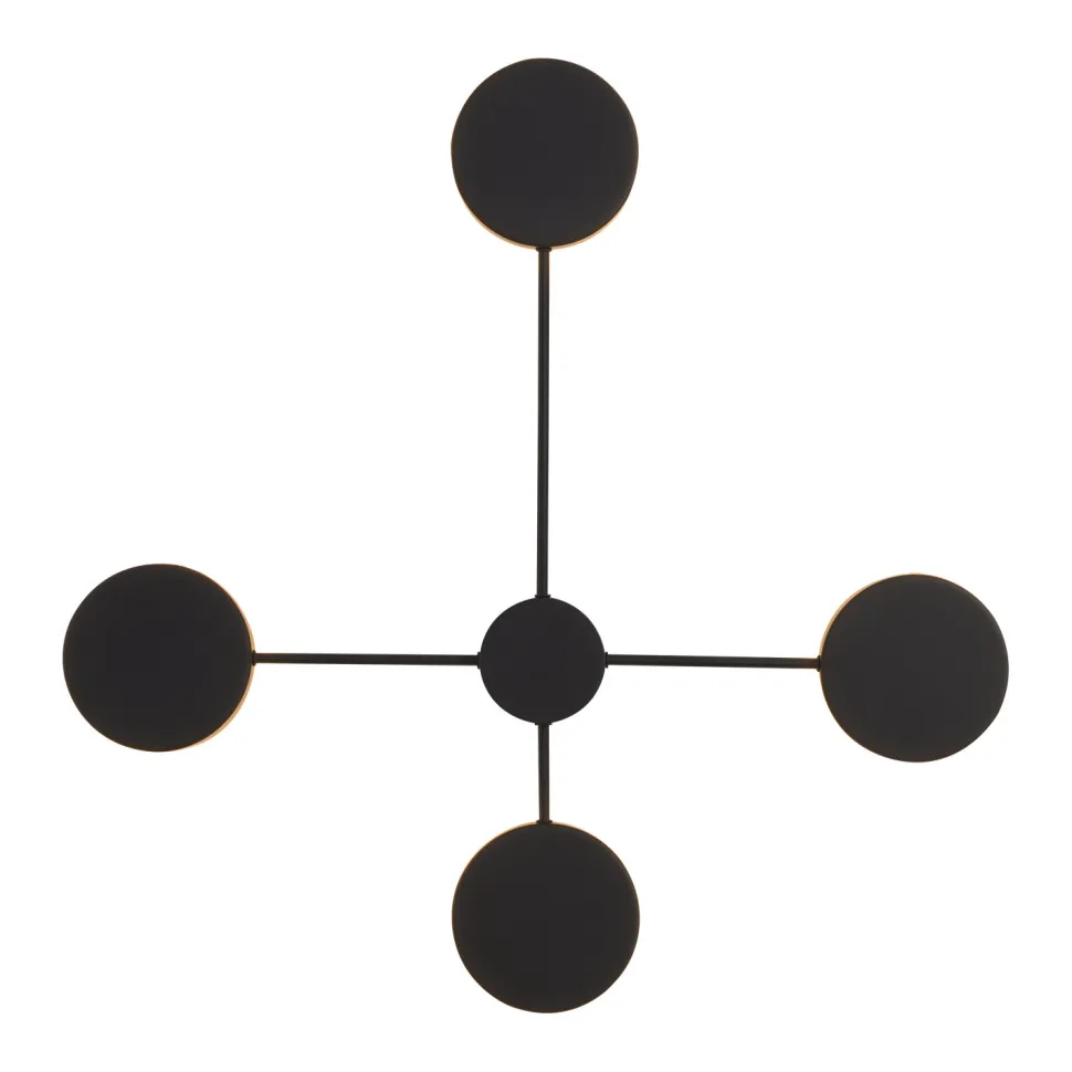 Lampa ścienna CLEX - 4 LED czarna 75 cm