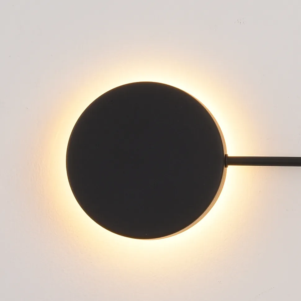 Lampa ścienna CLEX - 4 LED czarna 75 cm