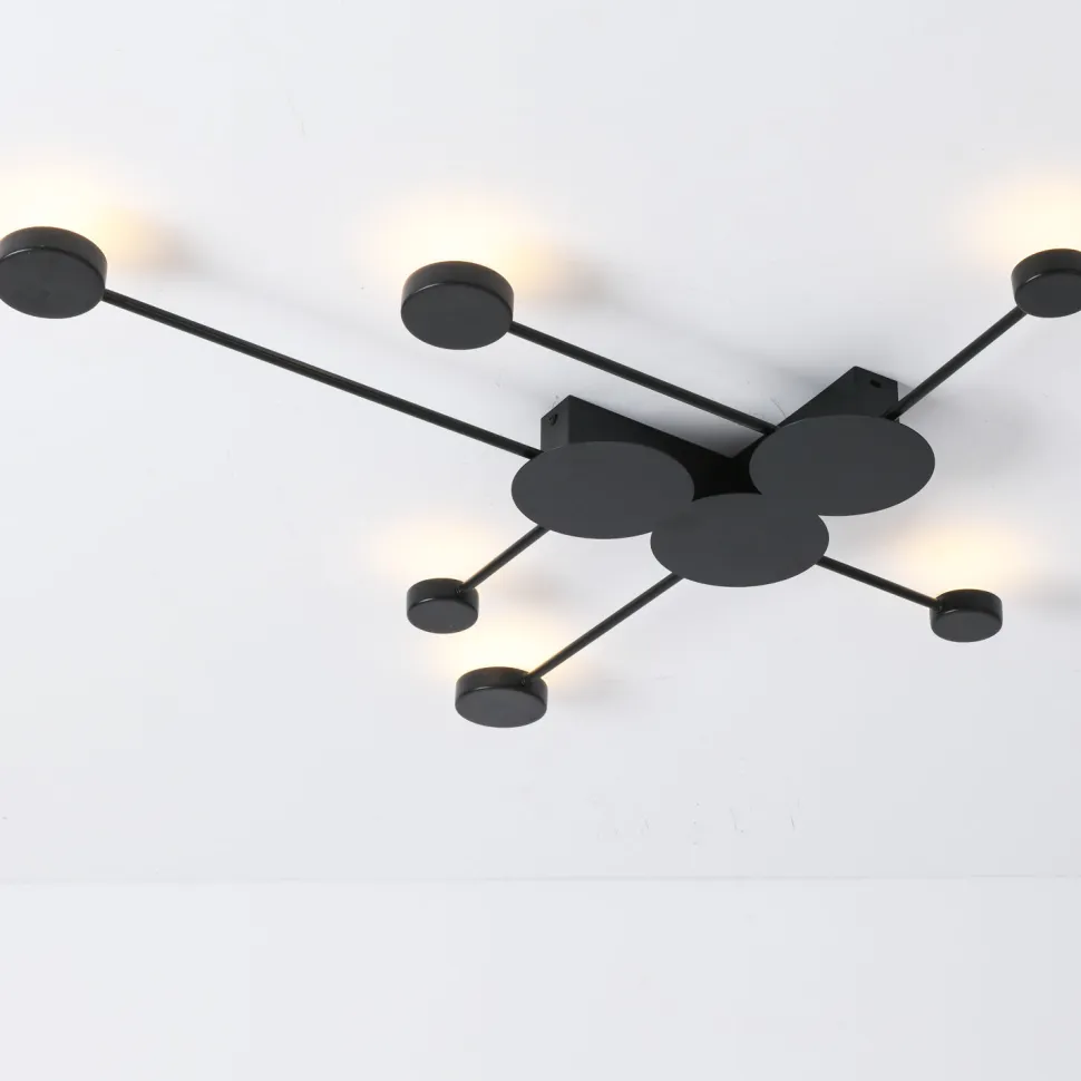 Lampa ścienna CLEX - 6 LED czarna 89 cm