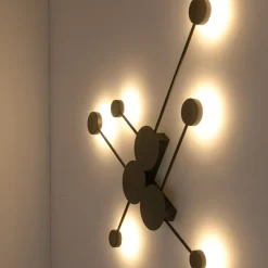 Lampa ścienna CLEX - 6 LED czarna 89 cm