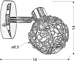 Lampa ścienna Collar spot 1x40W G9 chrom