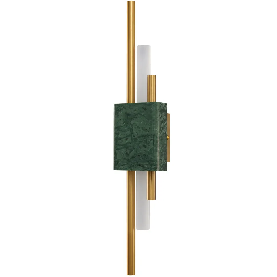 Lampa ścienna ELLIE LED marmurowa zielono złota 50 cm