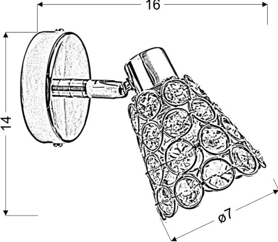 Lampa ścienna Glossy spot 1x40W G9 różowe złoto