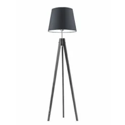 Lampa do sypialni ARUBA abażur grafitowy stelaż popielaty