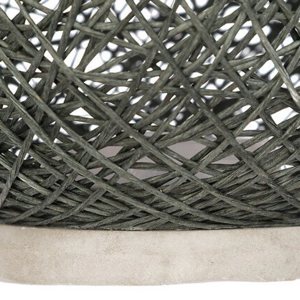 Lampa LED śr. 18,5 cm szara podstawa ciepłe białe światło