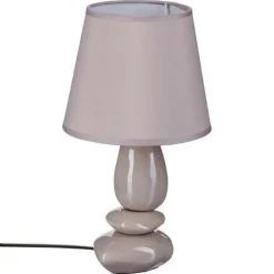 Lampa Luis ceramiczna beżowa, beżowy      klosz