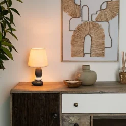 Lampa Luis ceramiczna granatowo-biała     biały klosz