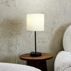 Lampa metalowa z kloszem boucle biała