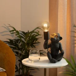 Lampa Monkey 24,5 cm czarna
