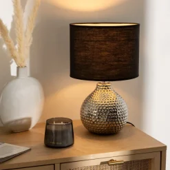 Lampa Mozo czarna/ srebrna