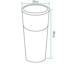 Lampa ogrodowa donica FLOWER POT L LED  RGBW 16 kolorów 90 cm