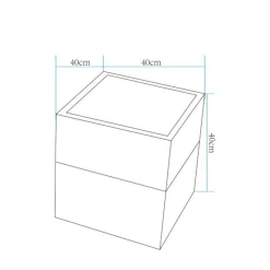 Lampa ogrodowa donica FLOWER CUBE LED  RGBW 16 kolorów 40 cm