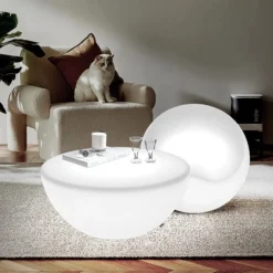 Lampa ogrodowa pufa APPLE M LED RGBW 16 kolorów 56 cm