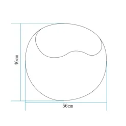 Lampa ogrodowa pufa APPLE M LED RGBW 16 kolorów 56 cm