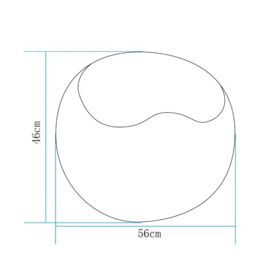 Lampa ogrodowa pufa APPLE M LED RGBW 16 kolorów 56 cm