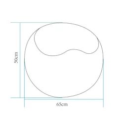 Lampa ogrodowa pufa APPLE L LED RGBW 16 kolorów 65 cm