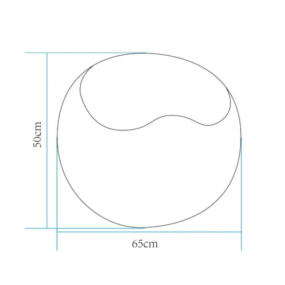 Lampa ogrodowa pufa APPLE L LED RGBW 16 kolorów 65 cm