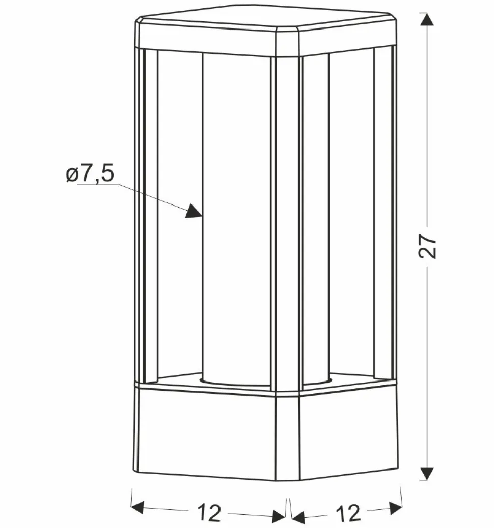Lampa ogrodowa stojąca Cissus lampa ogrodowa stojąca 12x24cm czarny 1x60W E27 IP54