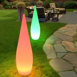 Lampa ogrodowa stojąca duszek GHOST LED RGBW 16 kolorów 80 cm