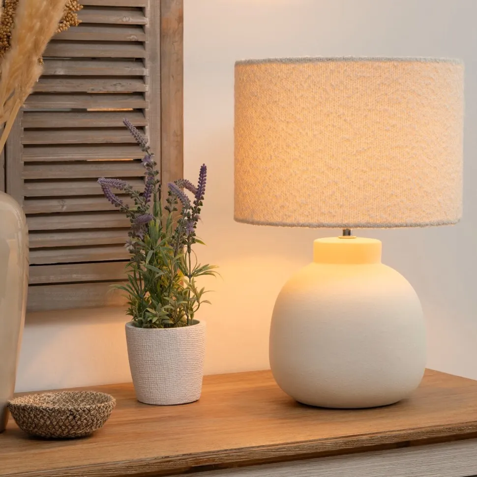 Lampa okrągła Lali 43 cm biała