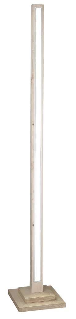 Lampa podłogowa Alset lampa podłogowa  drewno buk + srebrny 1x18W LED 4000