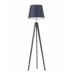 Lampa podłogowa ARUBA abażur granatowy stelaż popielaty
