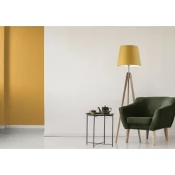 Lampa podłogowa ARUBA abażur beżowy stelaż popielaty