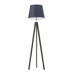 Lampa podłogowa ARUBA abażur granatowy stelaż hebanowy