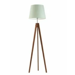 Lampa podłogowa ARUBA abażur miętowy stelaż mahoniowy