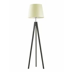 Lampa podłogowa ARUBA abażur ecru stelaż hebanowy