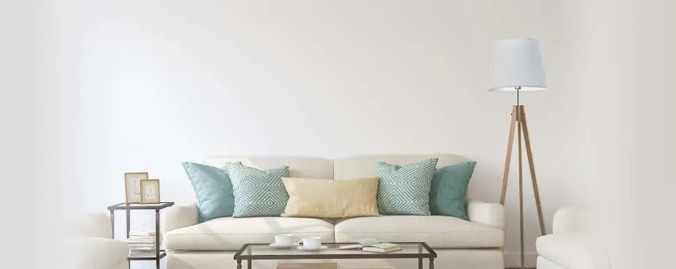 Lampa podłogowa ARUBA abażur ecru stelaż hebanowy