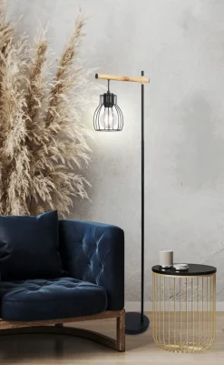 Lampa podłogowa Bernita 1x60W E27 czarny