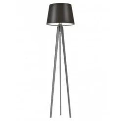 Lampa podłogowa CURACAO abażur brązowy stelaż popielaty