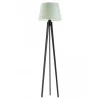 Lampa podłogowa CURACAO abażur miętowy stelaż hebanowy