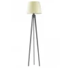 Lampa podłogowa CURACAO abażur ecru stelaż popielaty