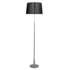 Lampa podłogowa Dera satyna 1x60W E27  abażur czarny