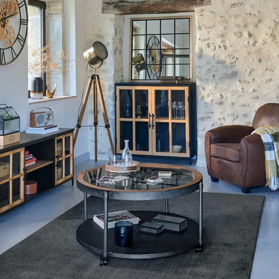 Lampa podłogowa Ebor 152 cm brązowa