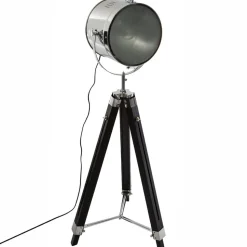 Lampa podłogowa Ebor czarna/chrom