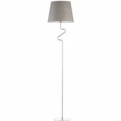 Lampa podłogowa FOGO chrom szara