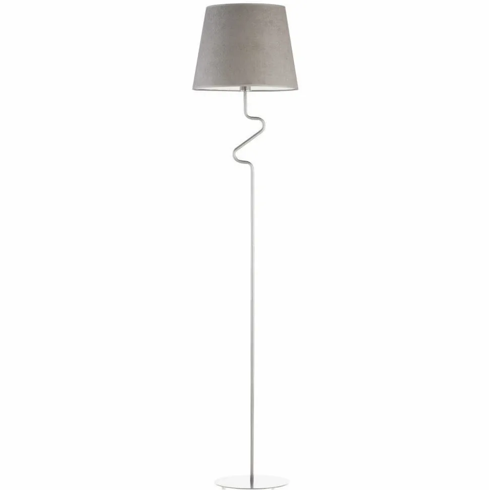 Lampa podłogowa FOGO chrom szara
