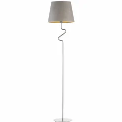Lampa podłogowa FOGO GOLD stal szara