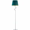 Lampa podłogowa FOGO GOLD srebrna zieleń