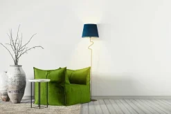 Lampa podłogowa FOGO GOLD srebrna zieleń