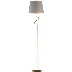 Lampa podłogowa FOGO GOLD złota szara