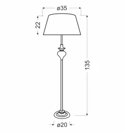 Lampa podłogowa Gillenia 1x60W E27 stojąca czarna